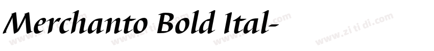 Merchanto Bold Ital字体转换